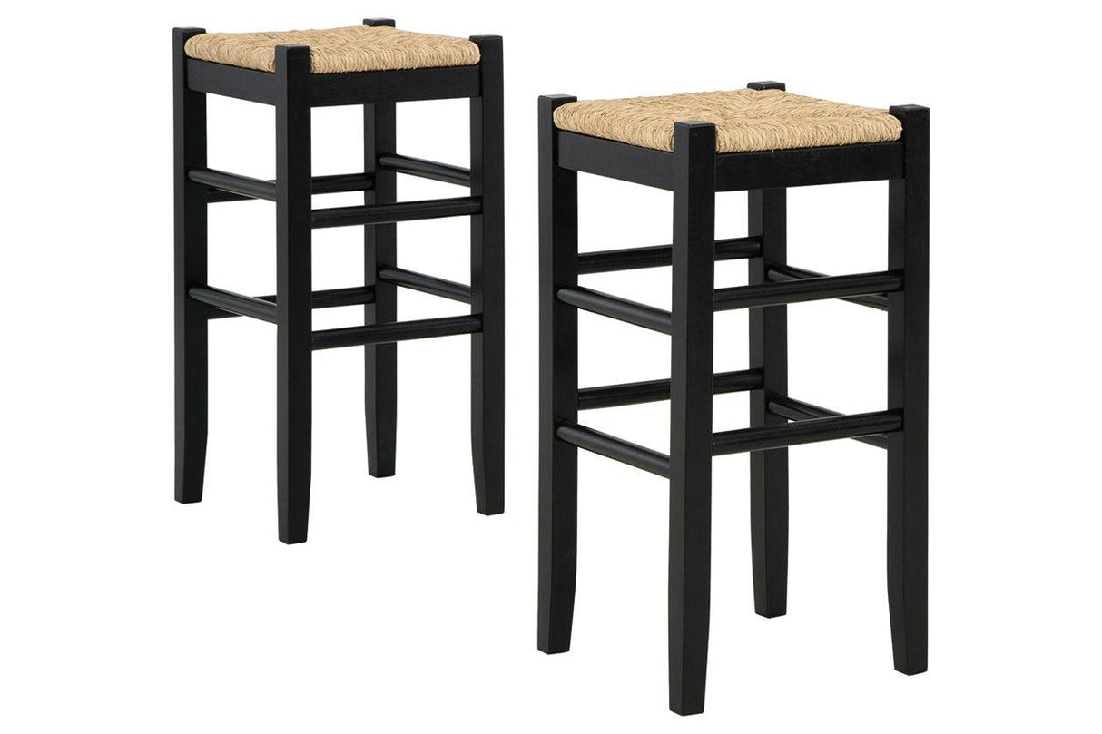 Mirimyn Black Bar Height Barstool, Set of 2 by Ashley at Eve Furniture