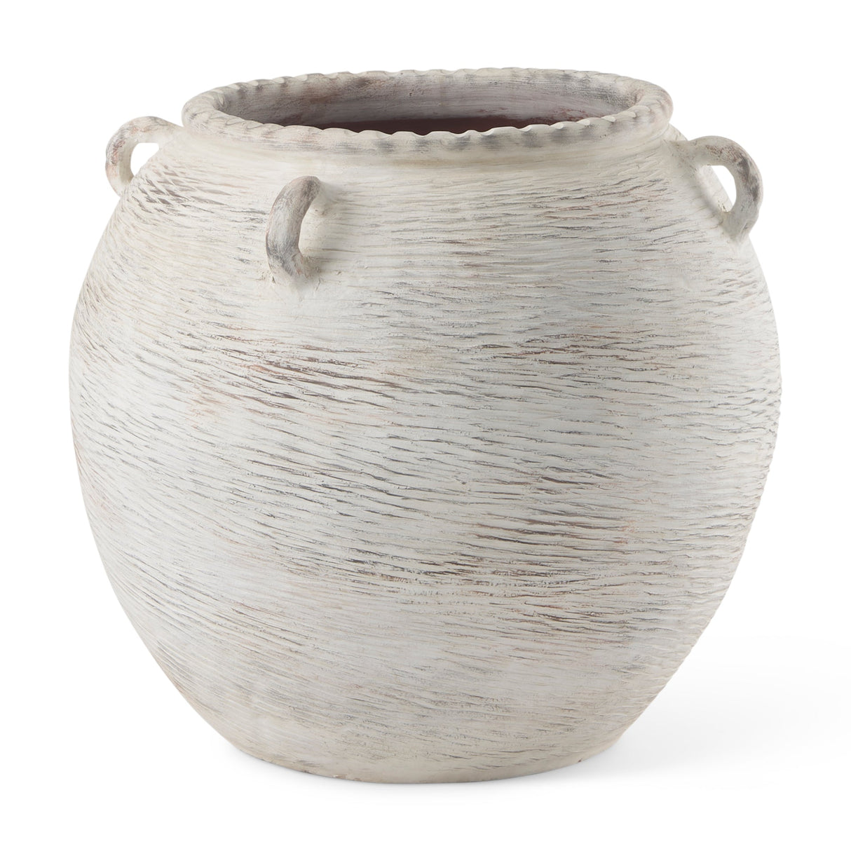 Misha 25.2L x 25.2W x 22.4H Cream Ceramic Floor Vase by Mercana at Eve Furniture