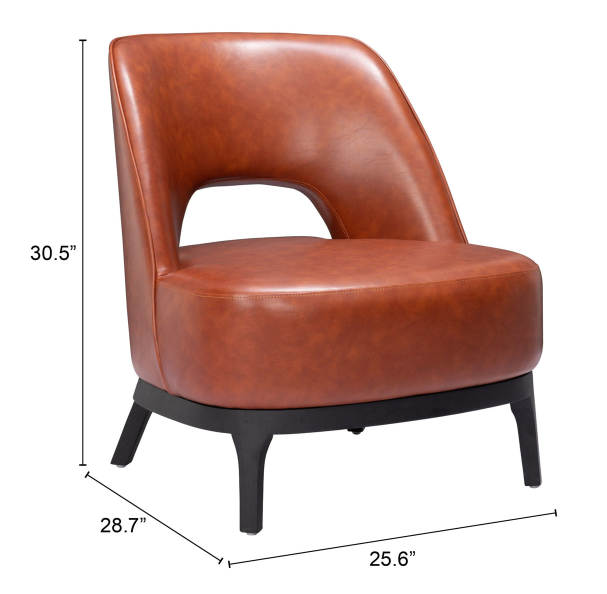 Mistley Brown Accent Chair by Zuomod at Eve Furniture