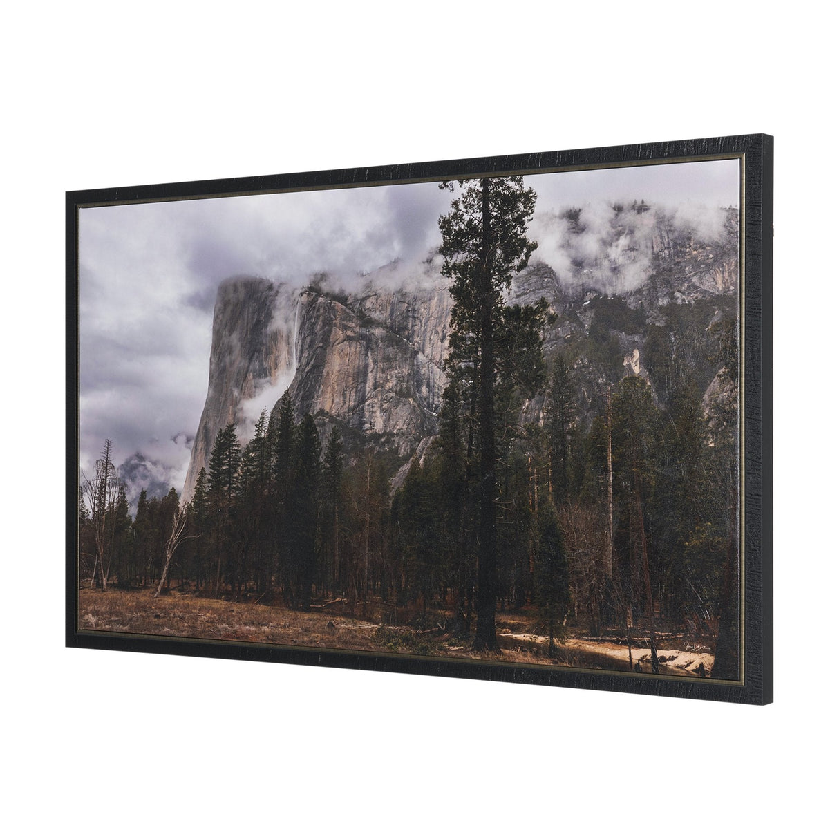 Misty Mountain by Gary Blatter Hand-Embellished Textured Framed Canvas Art Print by Mercana at Eve Furniture