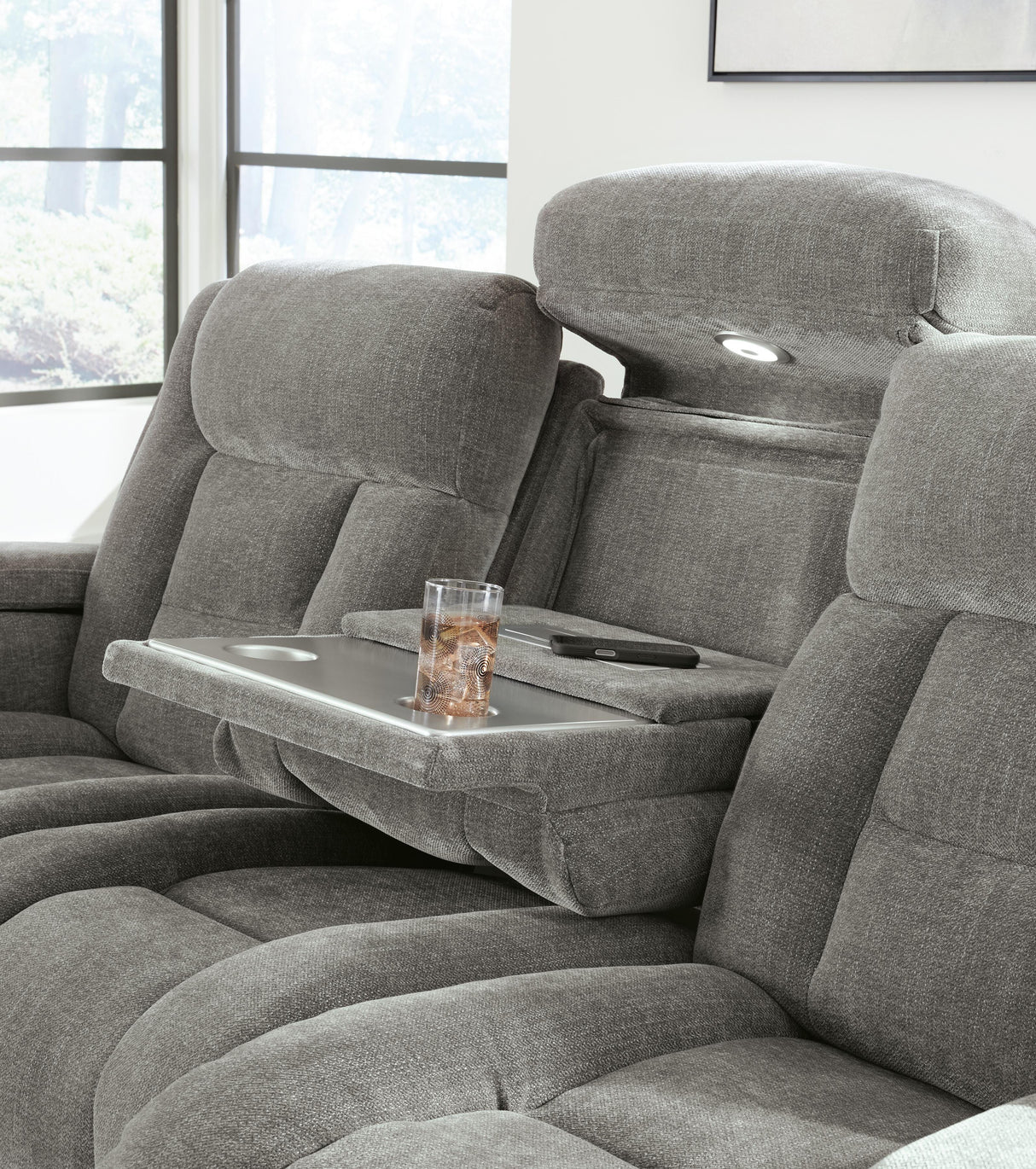 Mixed Motion Shadow Power Reclining Living Room Set by Ashley at Eve Furniture