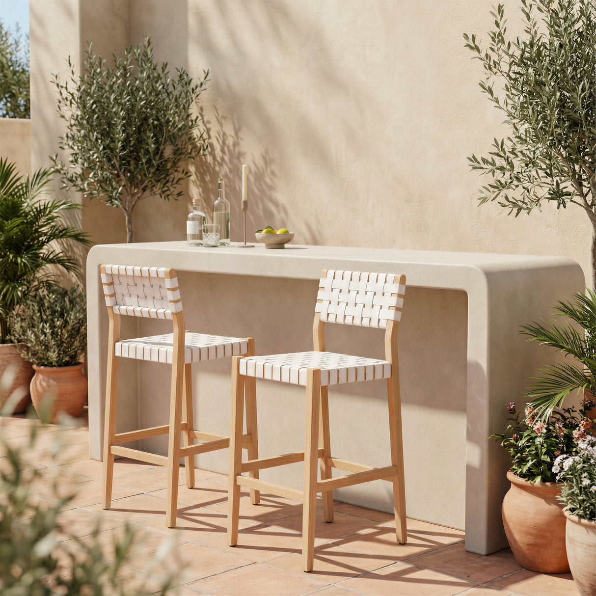 Mizuya White Barstool by Zuomod at Eve Furniture