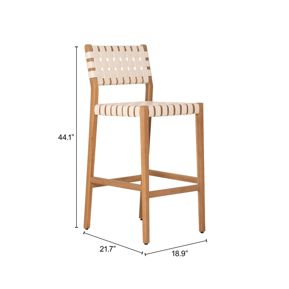 Mizuya White Barstool by Zuomod at Eve Furniture