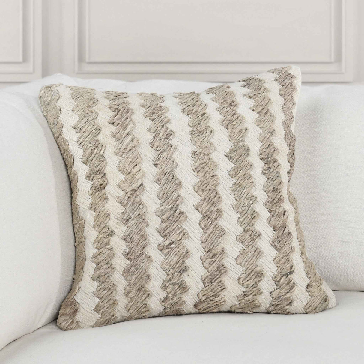 ML Burrows Ivory Multi 18x18 Throw Pillow (Set of 2) by Classic Home at Eve Furniture