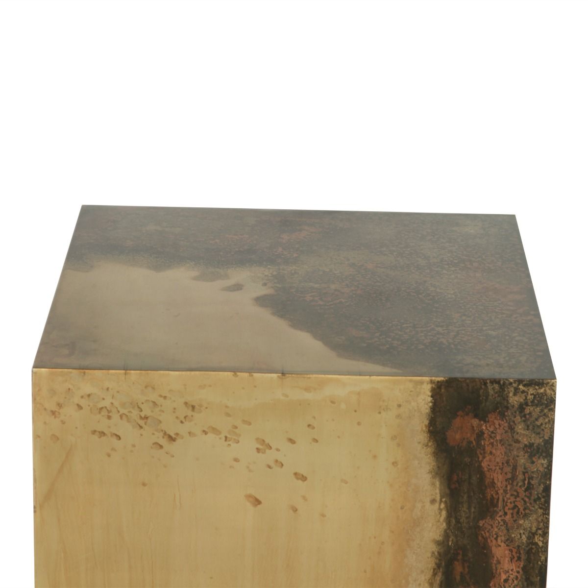 Moab 20" Side Table in Oxidized Copper by Home Trends & Design at Eve Furniture
