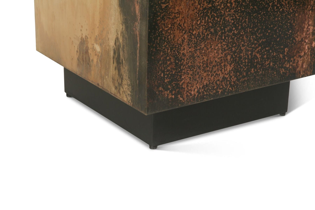 Moab 20" Side Table in Oxidized Copper by Home Trends & Design at Eve Furniture