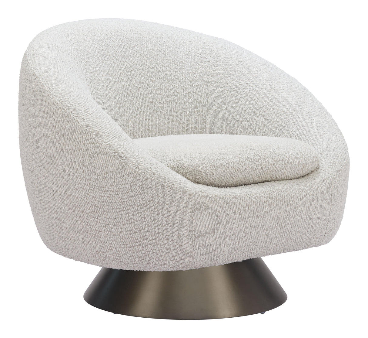 Modan Misty Gray Swivel Chair by Zuomod at Eve Furniture
