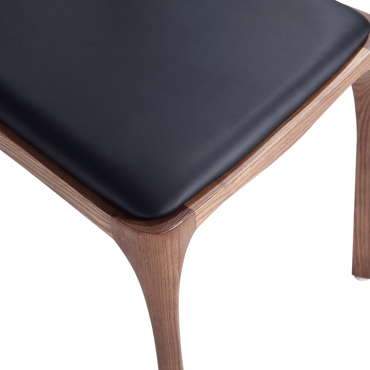 Moderno Stackable Dining Chair in Walnut and Black (Set of 2) by Manhattan Comfort at Eve Furniture