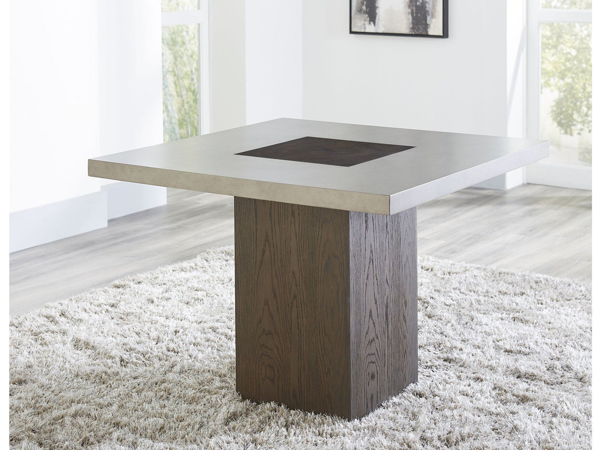 Modesto Concrete Top Wood Base Dining Table in Natural Concrete and French Roast by Modus Furniture at Eve Furniture