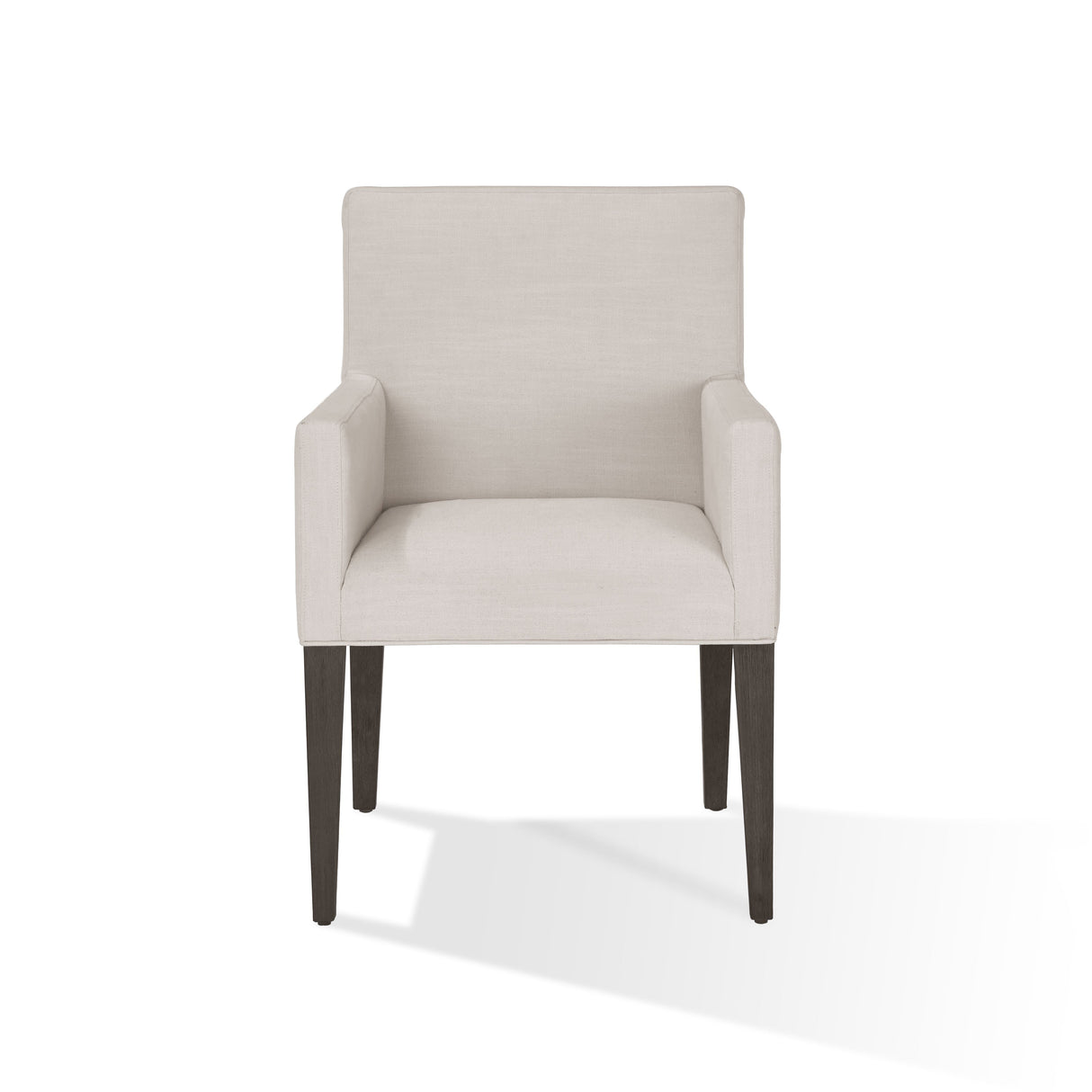 Modesto Upholstered Arm Chair in Abalone Linen and French Roast (Set of 2) by Modus Furniture at Eve Furniture