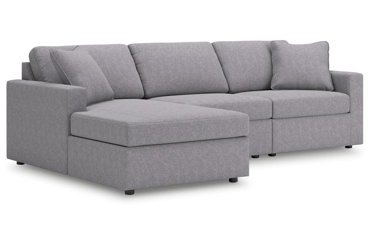 Modmax Granite 3-Piece Sectional with LAF Chaise by Ashley at Eve Furniture