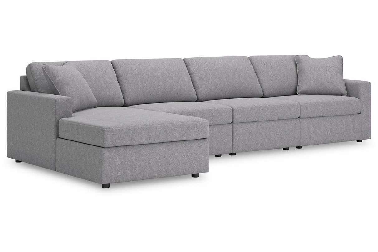 Modmax Granite 4-Piece Sectional with LAF Chaise by Ashley at Eve Furniture