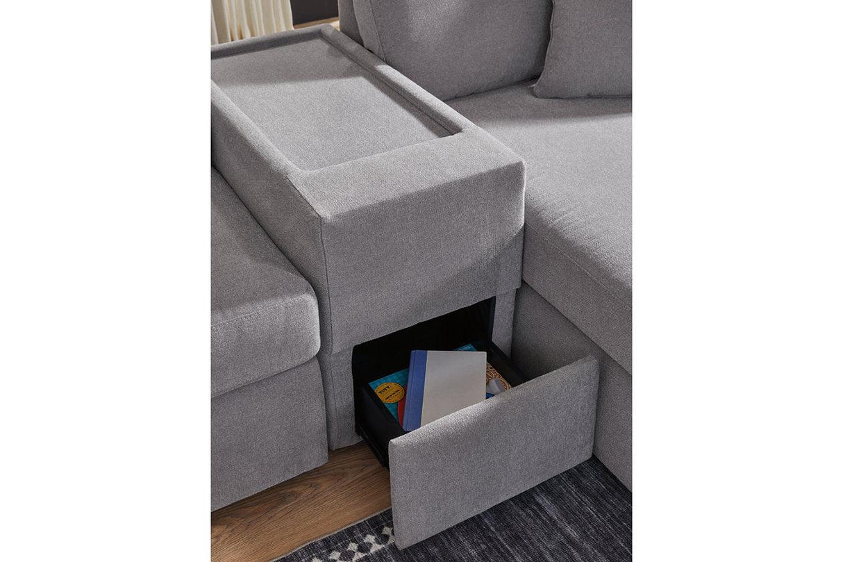 Modmax Granite 4-Piece Sectional with RAF Chaise by Ashley at Eve Furniture