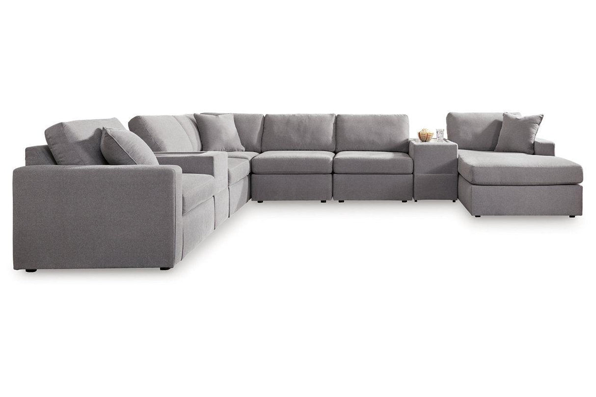 Modmax Granite 8-Piece Sectional with RAF Chaise by Ashley at Eve Furniture