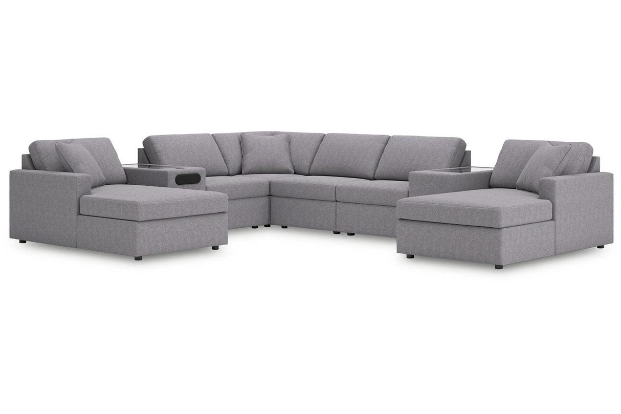 Modmax Granite 8-Piece Sectional with two Chaise by Ashley at Eve Furniture