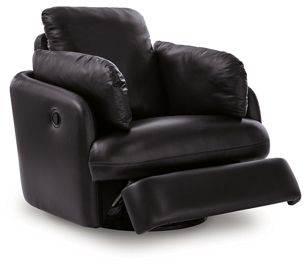 ModMax II Black Swivel Glider Recliner by Ashley at Eve Furniture