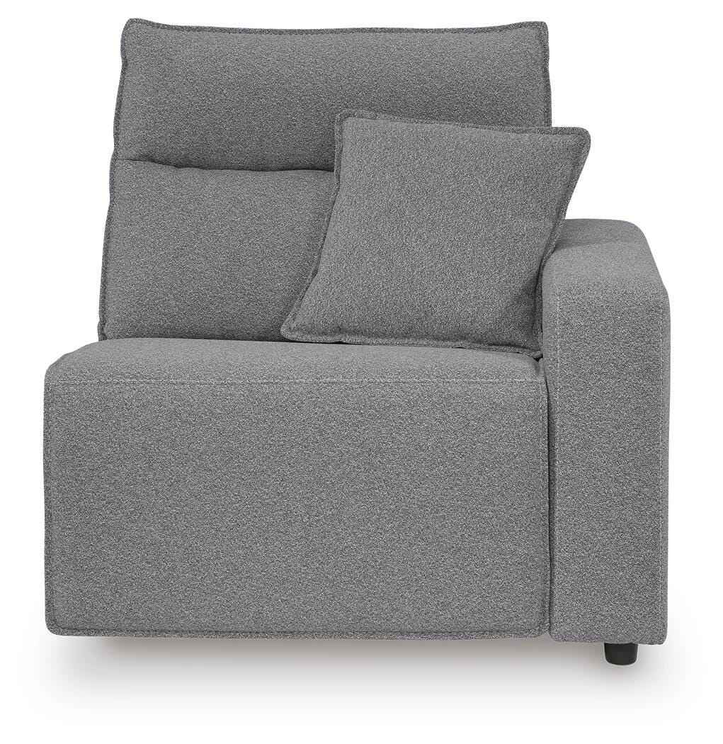 Modmax II Salt and Pepper 7-Piece Power Reclining Sectional with Audio Consoles by Ashley at Eve Furniture