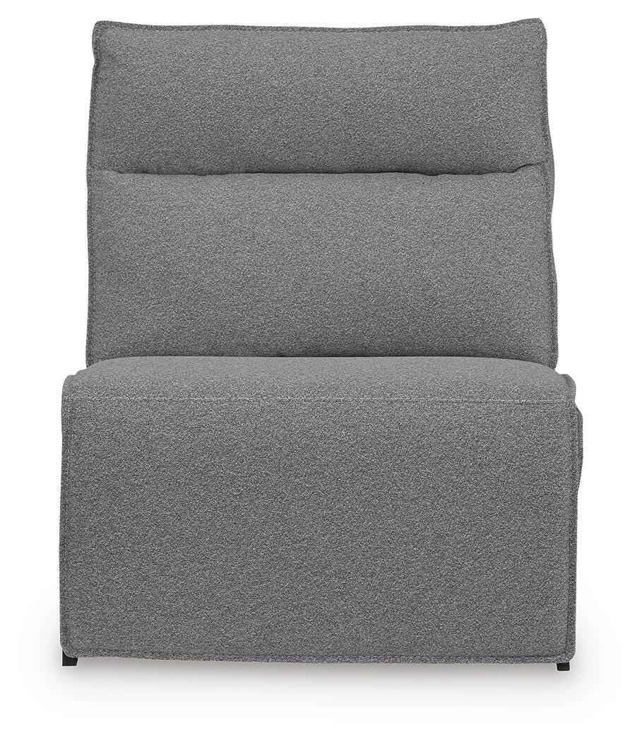 Modmax II Salt and Pepper 7-Piece Power Reclining Sectional with Audio Consoles by Ashley at Eve Furniture