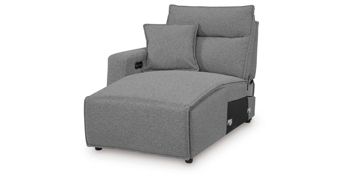 Modmax II Salt and Pepper Salt and Pepper 8-Piece Power Reclining Sectional with Console by Ashley at Eve Furniture