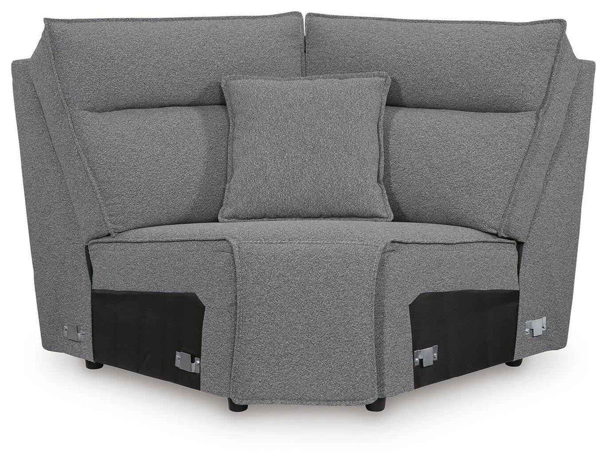 Modmax II Salt and Pepper Salt and Pepper 8-Piece Power Reclining Sectional with Console by Ashley at Eve Furniture