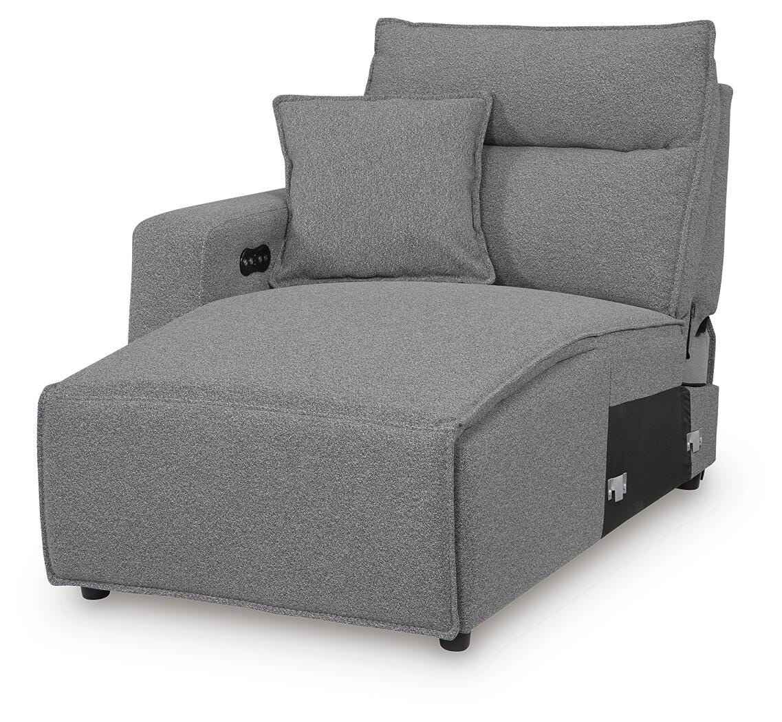 Modmax II Salt and Pepper Salt and Pepper 8-Piece Power Reclining Sectional with Console by Ashley at Eve Furniture