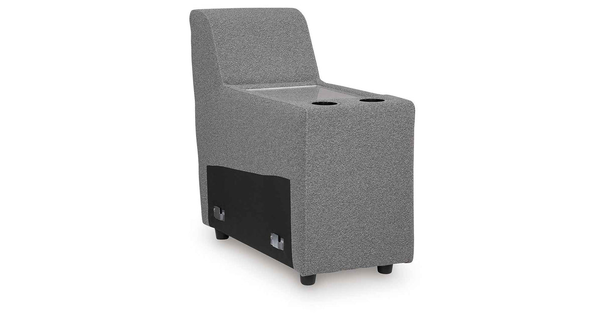 Modmax II Salt and Pepper Salt and Pepper 8-Piece Power Reclining Sectional with Console by Ashley at Eve Furniture