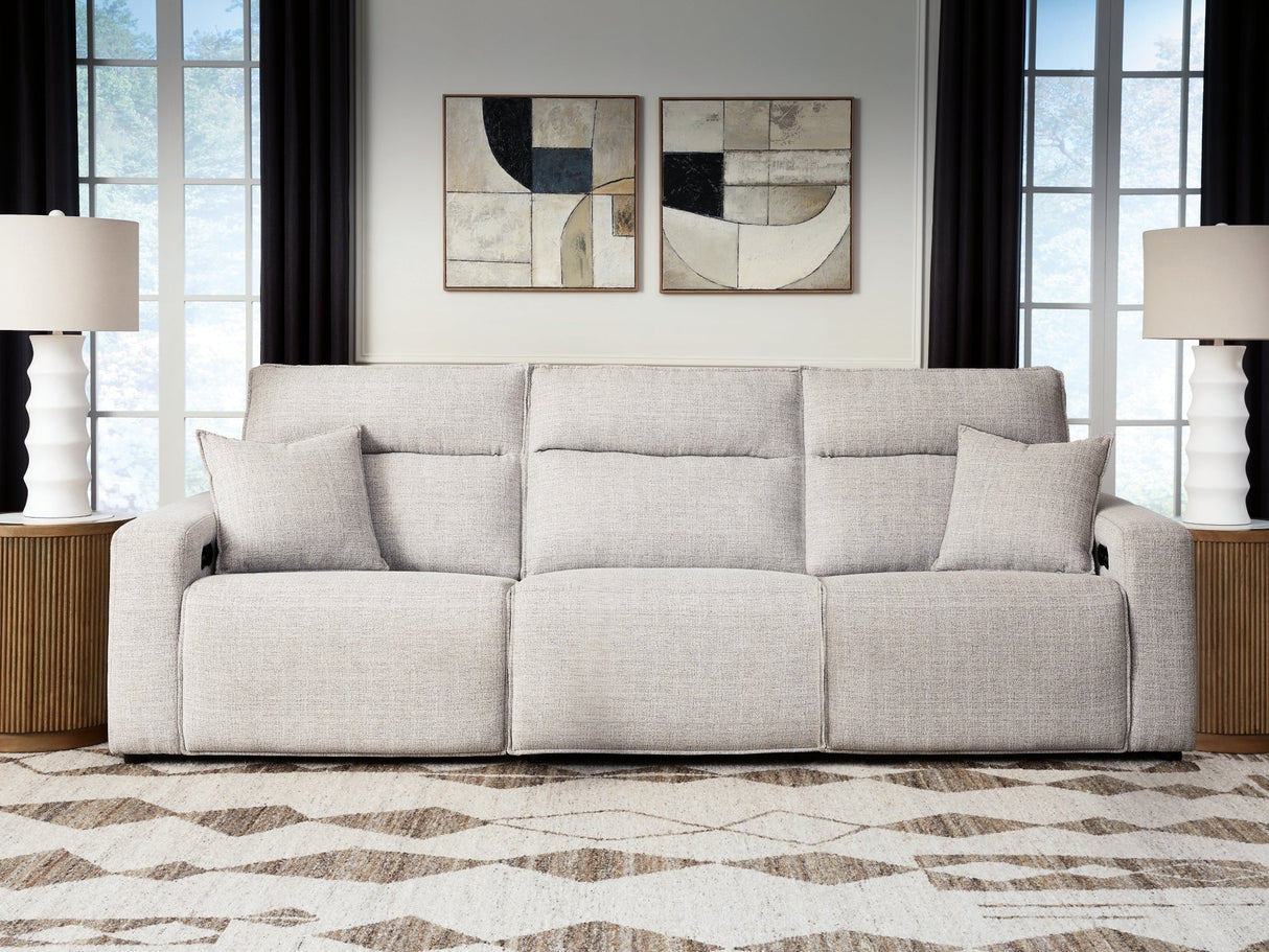ModMax II Stone 3-Piece Power Reclining Sectional by Ashley at Eve Furniture