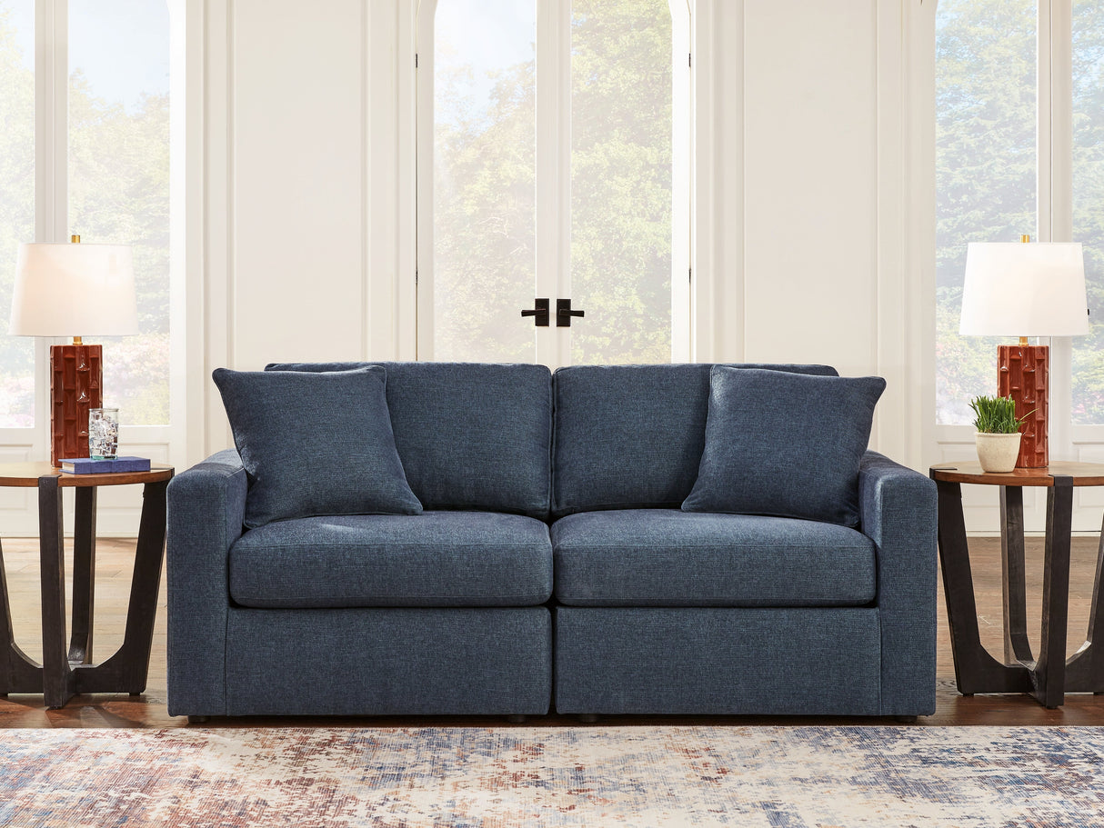 Modmax Ink 2-Piece Modular Next-Gen Nuvella™ Performance Fabric Loveseat by Ashley at Eve Furniture