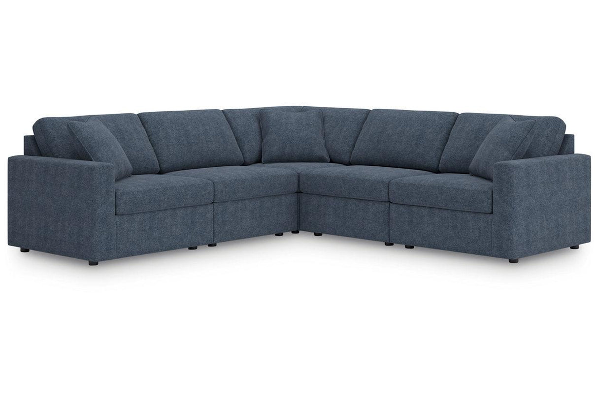 Modmax Ink 5-Piece Sectional and Swivel Glider Recliner by Ashley at Eve Furniture