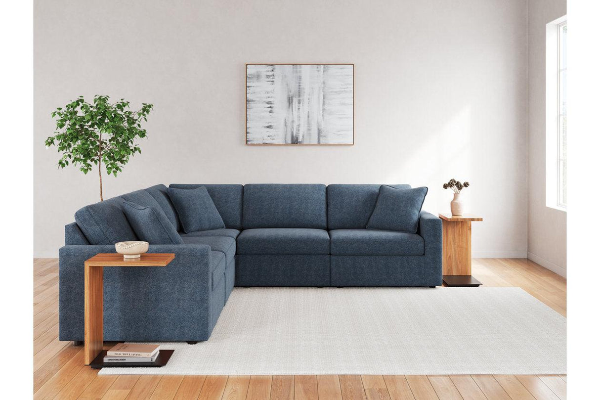 Modmax Ink 5-Piece Sectional and Swivel Glider Recliner by Ashley at Eve Furniture