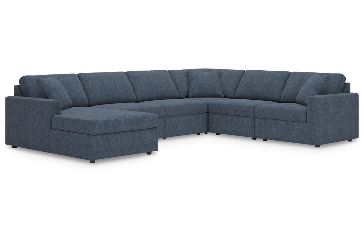 Modmax Ink 6-Piece Performance Fabric LAF Sectional by Ashley at Eve Furniture