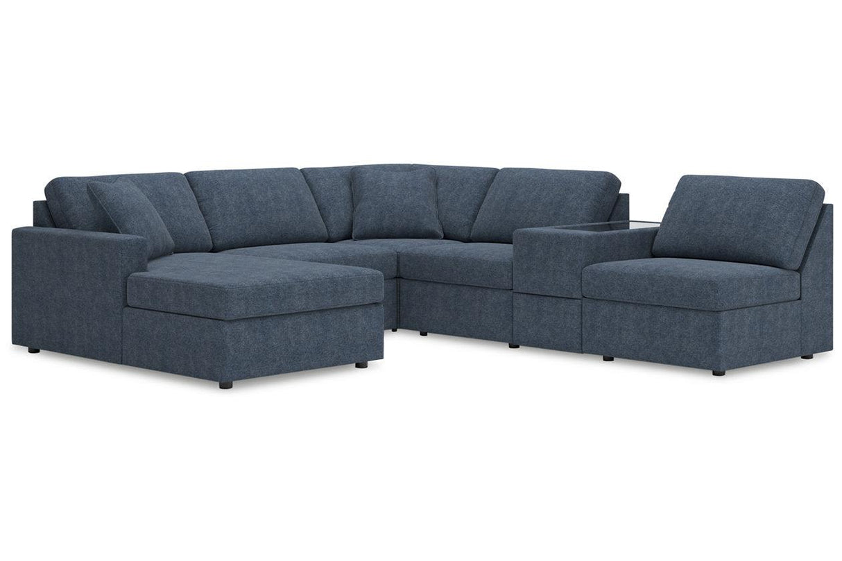 Modmax Ink 6-Piece Sectional with LAF Chaise by Ashley at Eve Furniture