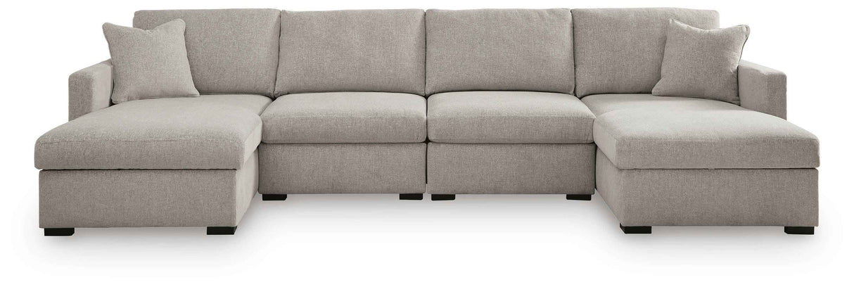 ModMax Luxe Flint 4-Piece Double Chaise Sectional by Ashley at Eve Furniture