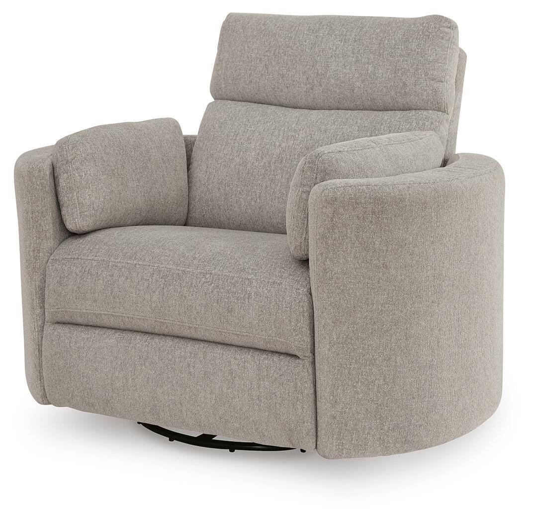 ModMax Luxe Flint Swivel Glider Power Recliner by Ashley at Eve Furniture