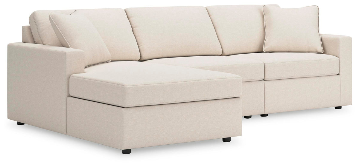 Modmax Oyster 3-Piece Sectional Sofa Storage Chaise by Ashley at Eve Furniture