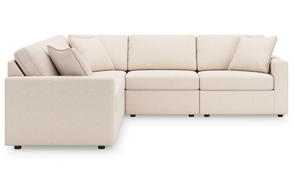 Modmax Oyster 5-Piece Sectional and Swivel Glider Recliner by Ashley at Eve Furniture