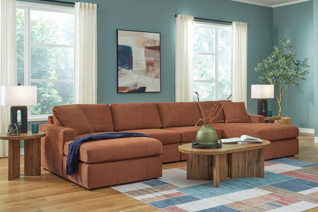 Modmax Spice 4-Piece Sectional with Chaise by Ashley at Eve Furniture