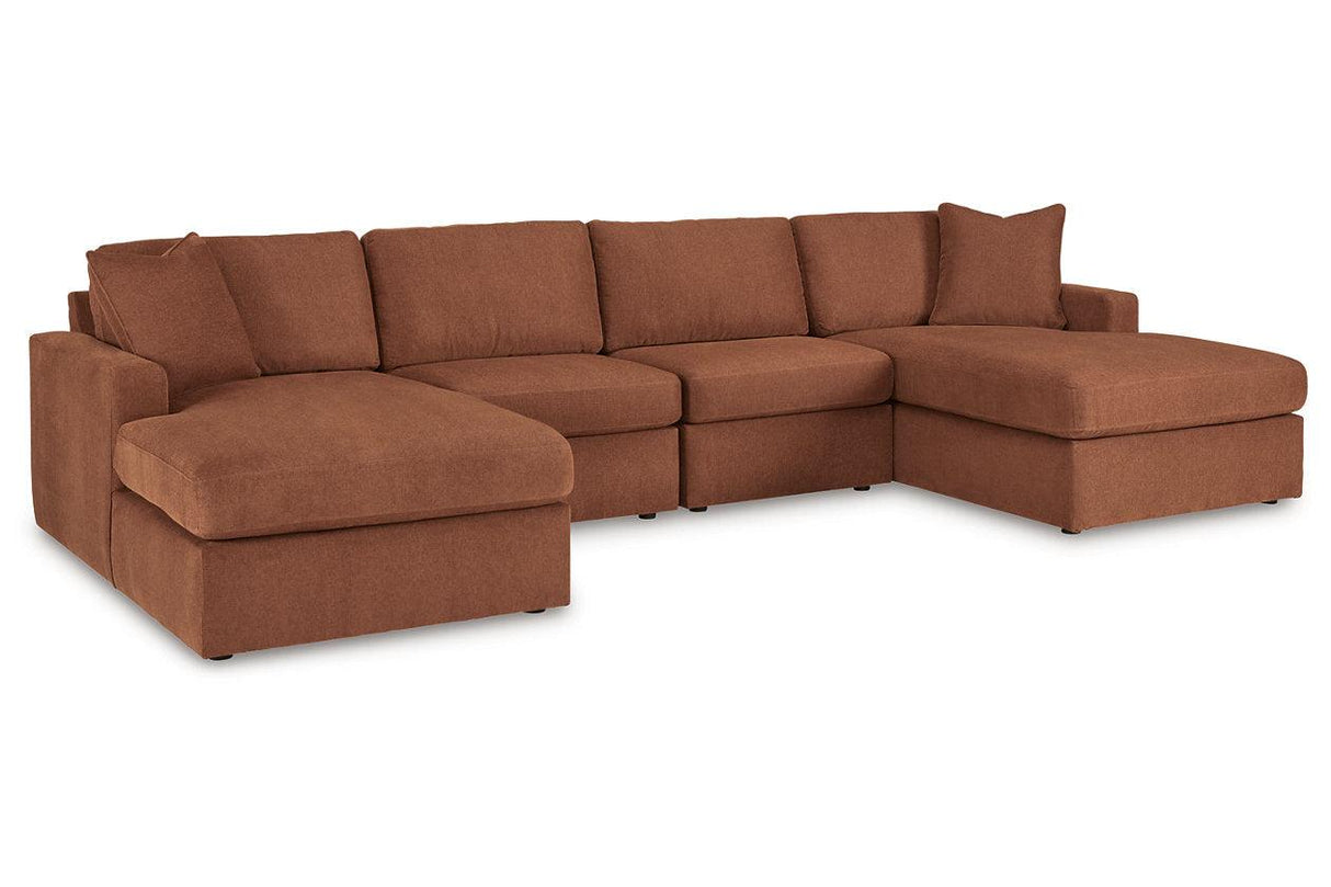 Modmax Spice 4-Piece Sectional with Chaise by Ashley at Eve Furniture