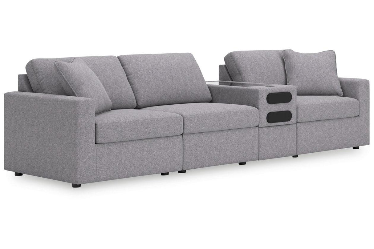 Modmax Granite 4-Piece Performance Fabric Sectional by Ashley at Eve Furniture