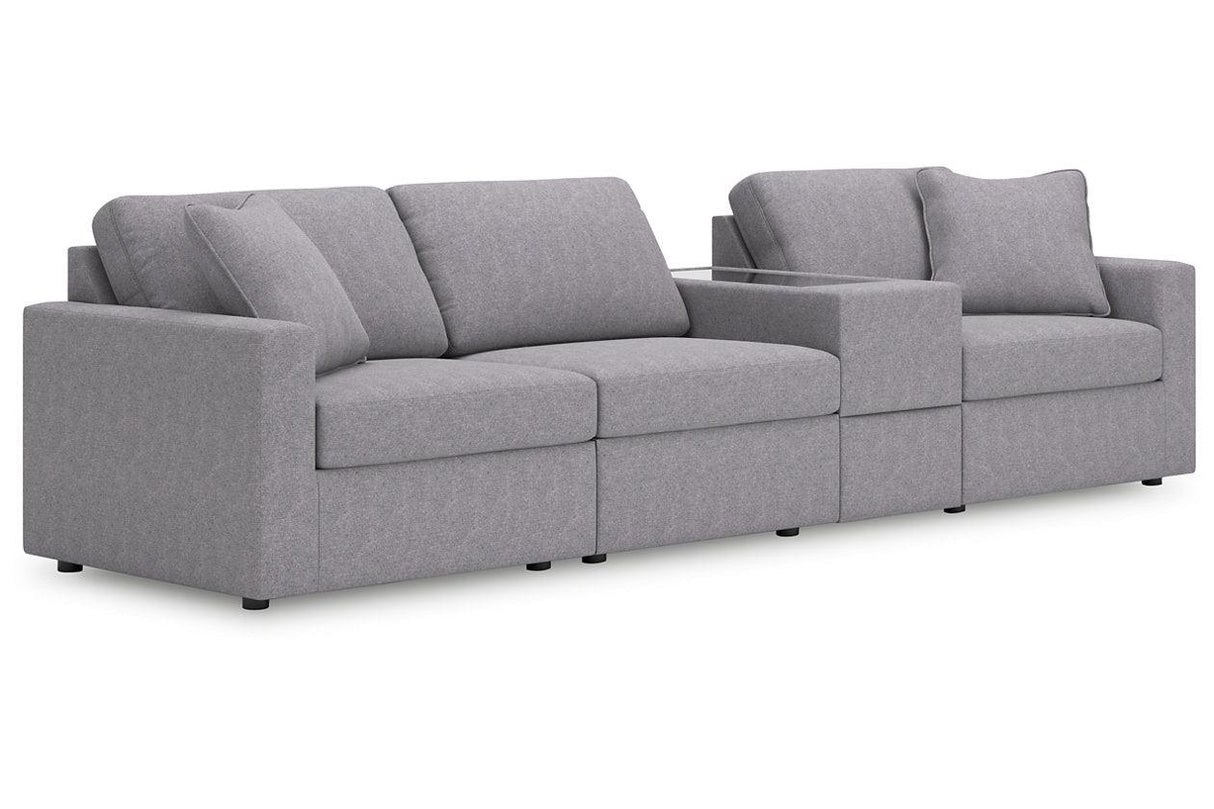 Modmax Granite 4-Piece Performance Fabric Sectional by Ashley at Eve Furniture
