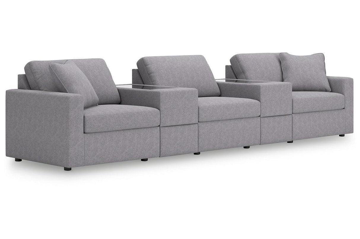 Modmax Granite 5-Piece Performance Fabric Sectional by Ashley at Eve Furniture