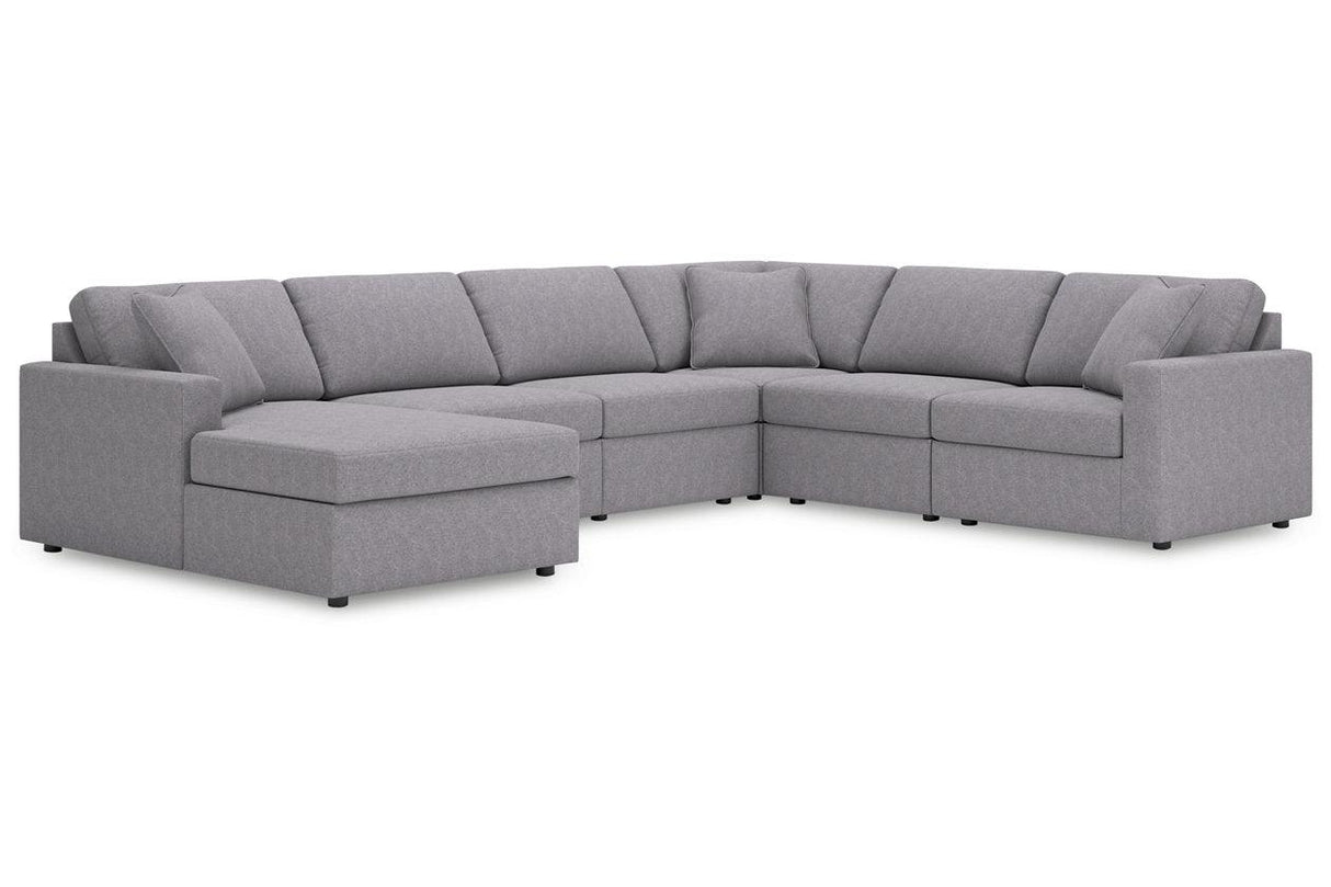 Modmax Granite 6-Piece Performance Fabric Sectional by Ashley at Eve Furniture