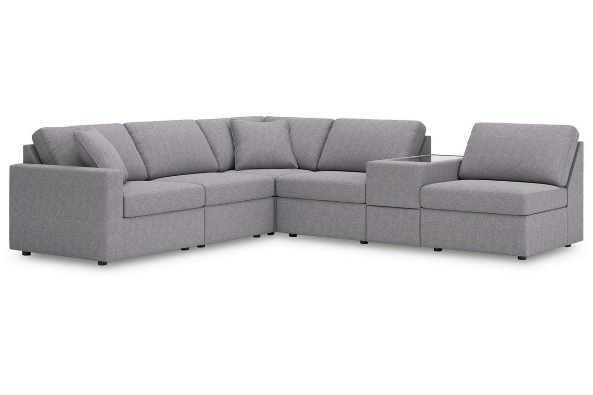 Modmax Granite 6-Piece Performance Fabric Sectional by Ashley at Eve Furniture