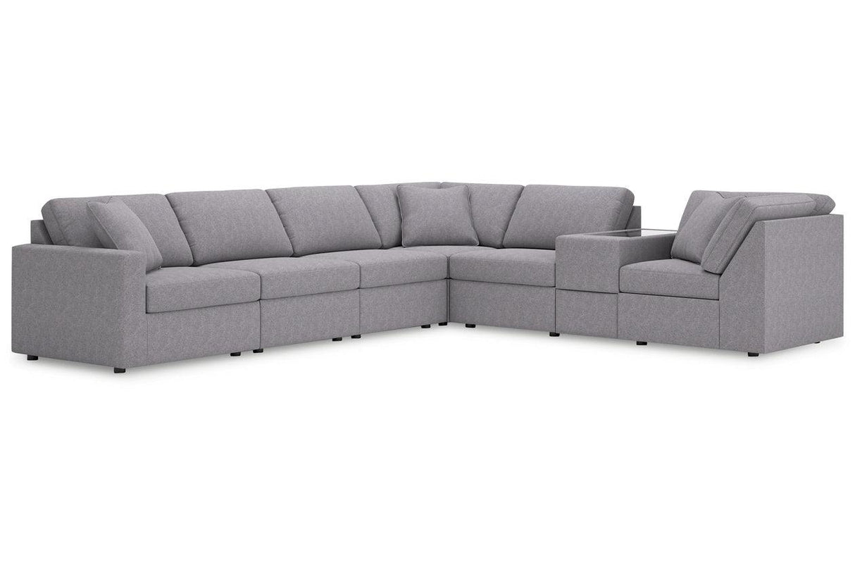 Modmax Granite 7-Piece Performance Fabric Sectional by Ashley at Eve Furniture
