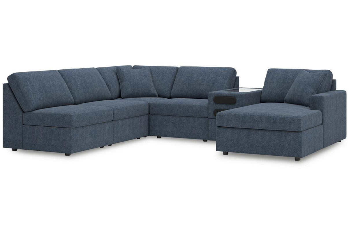 Modmax Ink 6-Piece Sectional with RAF Chaise by Ashley at Eve Furniture