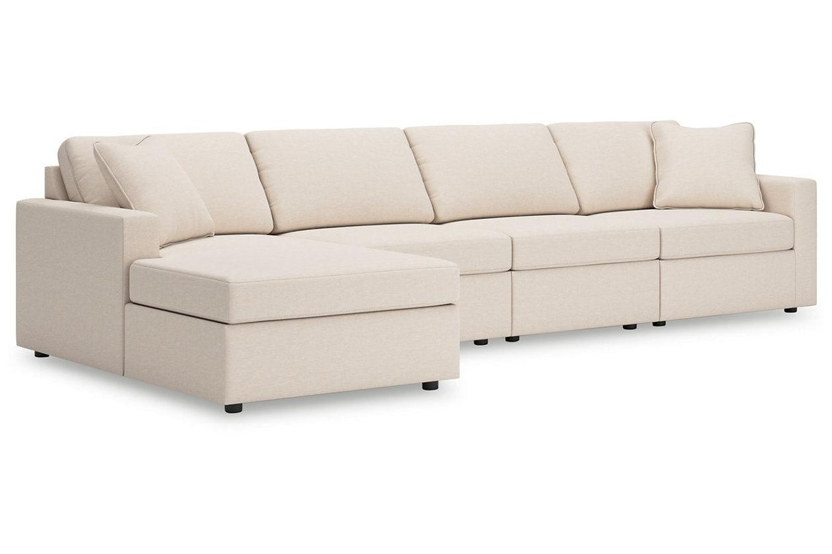 Modmax Oyster 4-Piece Sectional with Chaise by Ashley at Eve Furniture