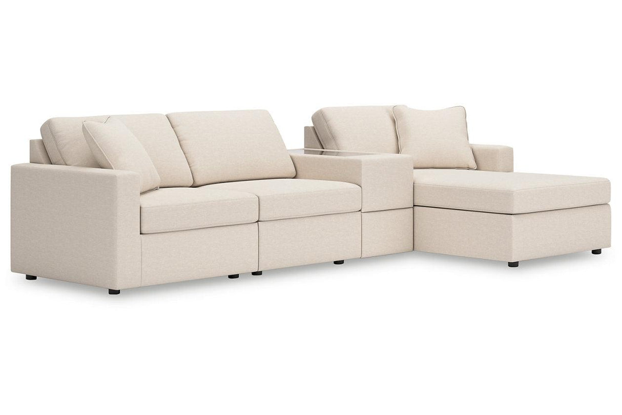 Modmax Oyster 4-Piece Sectional with Chaise by Ashley at Eve Furniture