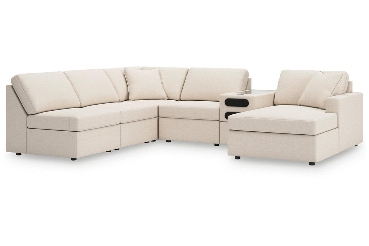 Modmax Oyster 6-Piece Sectional with Chaise by Ashley at Eve Furniture