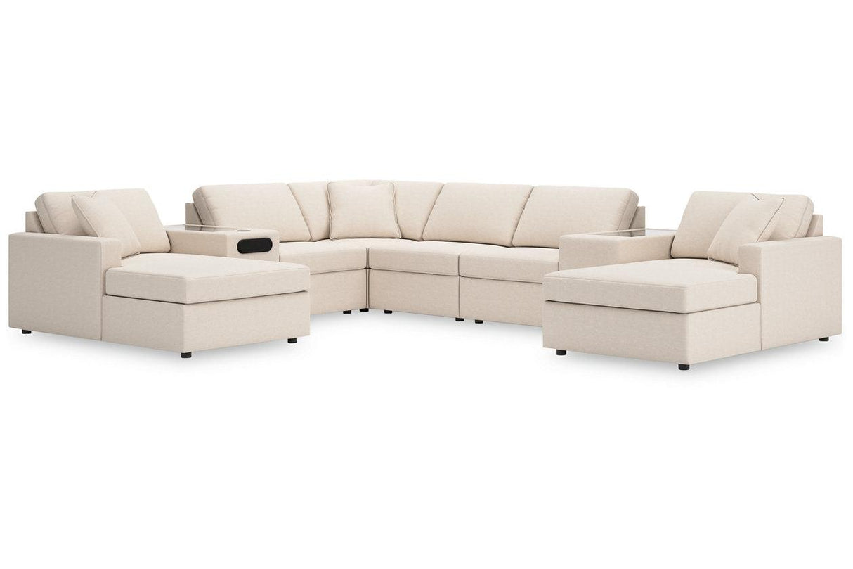 Modmax Oyster 8-Piece Sectional with Chaise by Ashley at Eve Furniture