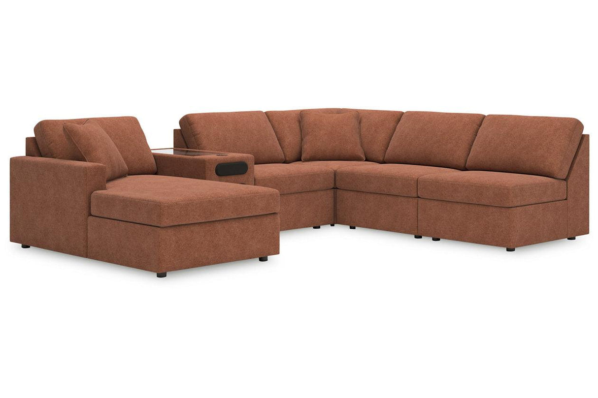 Modmax Spice 6-Piece Sectional with Chaise by Ashley at Eve Furniture